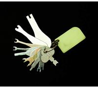 Lot de 11 clés de test d'éclairage d'urgence