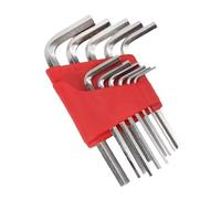 Lot de 11 clés hexagonales métriques type L en acier Cr-V à bras court, 1,27 mm à 6 mm, kit d'outils compact pour la maison et l'atelier