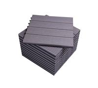 Lot de 11 Dalle de terrasse en composite bois-plastique - WOLTU - Gris clair - 30x30 cm - 1 m²
