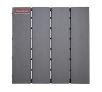 Lot de 11 dalles de terrasse « Elyse » gris - 30 × 30 cm - En polypropylène résistant aux intempéries - Système de clic pour une pose facile - Carreaux de sol d'extérieur résistants aux UV et