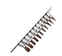 Lot de 11 douilles Torx 3/8 1/4" en acier au chrome vanadium pour démontage de vis T10-T60 et outils manuels de réparation automobile