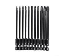 Lot de 11 embouts de tournevis magnétiques avec design antidérapant et acier S3 traité thermiquement, compatible avec plusieurs outils électriques pour les tâches de réparation automobile et