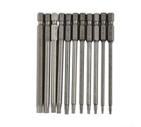 Lot de 11 embouts de tournevis Torx extra longs, tête magnétique de 100 mm pour un ajustement sûr sur les outils électriques et manuels
