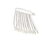 Lot de 11 épingles de ceinture réglables en alliage pour un ajustement sûr et des tenues élégantes avec pointe arrondie, W, Comme décrit