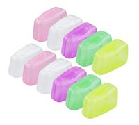 Lot de 11 étui de protection, couleur plastique, housse de brosse, couvre-brosse à dents, pour voyage, portable, brosse à dents, tête de coussin, convient pour les voyages en famille