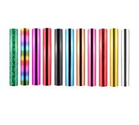 Lot de 11 feuilles de papier d'aluminium activées par la chaleur, 5 m x 15 cm (11 couleurs ensembles)