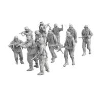 Lot de 11 Figurines Miniatures de Soldats allemands à l'échelle 1:72, à Peindre soi-même, à Assembler soi-même, pour passionnés de modélisme,