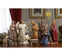 Lot de 11 Figurines Nativité Or véritable Encens Frankencens et Myrrhe - 10"