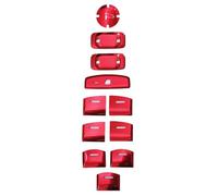 Lot De 11 Garnitures De Couvercle À Paillettes Pour Interrupteur De Lève-vitre De Porte De Voiture, Pour Civic 10e 2016-2020 Garniture intérieure(ROUGE)