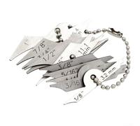 Lot de 11 jauges de soudage filetées en acier inoxydable, kit d'outils de mesure pour l'inspection des soudures, la vérification des dimensions de la gorge et des jambes, convient pour les chaudières