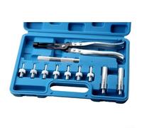 Lot de 11 outils de joint de soupape de moteur automobile avec pince et adaptateurs de douille pour tâches d'entretien de soupape (bleu)