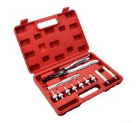 Lot de 11 outils de joint de soupape pour une utilisation automobile avec sélection complète de douilles et adaptateurs pour l'entretien du moteur (rouge)
