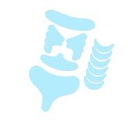 Lot De 11 Patchs Anti-rides En Silicone Pour Une Peau Lisse Et Un Ajustement Confortable Ruban Frontal Anti-âge Transparent