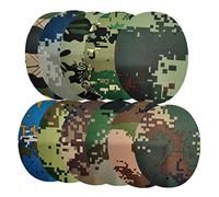 Lot de 11 patchs en tissu de forme ovale pour réparation de coude ou genou Motif camouflage