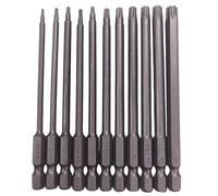 Lot de 11 petits embouts de tournevis magnétiques de 100 mm de taille T6, T7, T8, T9, T10, T15, T20, T25, T27, T30 et T40