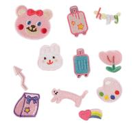 Lot de 11 pièces de fer à repasser d'animaux de dessin animé sur les taches, valise, réparation des taches de chat, broderie pour vêtements