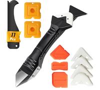 Lot de 11 pièces pour le lissage des joints, Joints parfaits grâce à des bords très droits, Extracteur de joints en silicone, Idéal pour les mastics tels que l'acrylique silicone