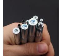 Lot de 11 poinçons et rivets pour cuir avec outils d'installation à bouton-pression, comprend une base de matrice 7 en 1 et différentes tailles de poinçon pour l'artisanat du cuir