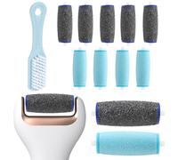 Lot de 11 rouleaux de rechange pour râpes Rouleaux de Remplacement Pieds Remplacement Rouleaux Têtes Recharges 2 Types de Rugosité Pierre Ponce pour Pedicure Pied Electrique Rape Pieds