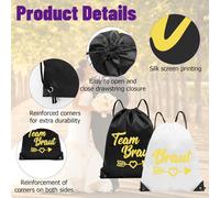 Lot De 11 Sacs De Gym Pour Enterrement De Vie De Jeune Fille, Sacs De Gym Avec Cordon De Serrage, Sac À Dos Team Bride, Sac De Rangement Portable, Pour Fiançailles, Jga Et Mariage