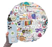 Lot de 110 autocollants de biologie éducative en PVC imperméable pour apprentissage de la science, motifs amusants | Parfait pour ordinateur portable, ordinateur portable, bouteille, skateboard, vélo