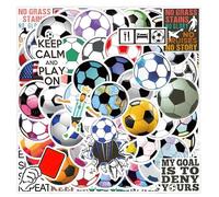 Lot de 110 autocollants de football de sport, autocollants pour téléphone portable, amateurs de football, autocollants imperméables, autocollants de graffiti de football, autocollants faits maison