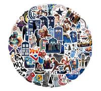 Lot de 110 autocollants Doctor Who pour ordinateurs portables, autocollants de dessin animé classiques cool pour adolescents, enfants, garçons, ordinateurs, skateboards, téléphones portables