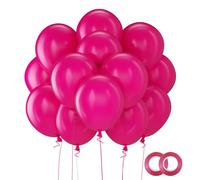 Lot de 110 ballons de fête, rouge mat, de 30,5 cm, emballés sous vide, en latex 100 % naturel, à l'hélium, pour anniversaire, mariage, carnaval, fête prénatale et décoration de fête