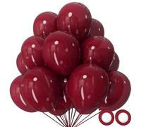 Lot de 110 ballons rouges bordeaux pour décorations de mariage, d'anniversaire, de fête