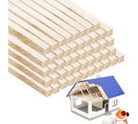 Lot de 110 bâtonnets carrés en bois dur pour travaux manuels