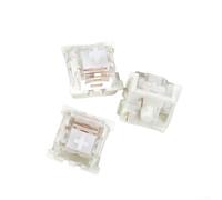 Lot de 110 commutateurs mécaniques silencieux à 3 broches remplaçables à chaud - Pour SMD-LED, contacts en alliage d'or pré-lubrifiés, commutateurs de clavier silencieux - Pour jeux de bureau (blanc)