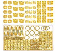 Lot de 110 connecteurs de cheveux durables en alliage pour cheveux professionnels pour tresses et dreadlocks