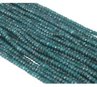 Lot de 110 perles rondes en agate et jaspe de 4 mm en pierre semi-précieuse pour bijoux, collier, bracelet (saphir indien)
