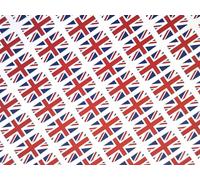 Lot de 110 petits autocollants en plastique durable Motif drapeau britannique 16 x 10 mm