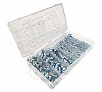Lot de 110 raccords de graisses pour pistolet à beurre et graisses hydrauliques impériales 45° 90°