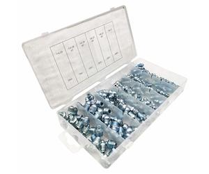 Lot de 110 raccords de graisses pour pistolet à beurre et graisses hydrauliques impériales 45° 90°