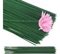 Lot de 110 tiges de fil de fleurs à faire soi-même pour fleurs séchées (17 cm, vert)