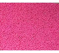 Lot de 1100 Perles de Rocaille en Verre 4 mm, 6/0, Transparentes, Mini Rondes (Rose Opaque)