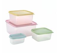 Lot de 113,4 boîtes de conservation alimentaires avec couvercles - 141,7 g, 453,6 g, 765,4 g, 2,381,4 g - Boîtes de conservation hermétiques en plastique transparent sans BPA pour aliments - Design