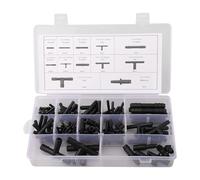 Lot de 113 raccords de tuyau de voiture pour automobile avec réducteur, connecteurs droits et connecteurs en T avec étui de rangement