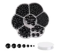 Lot de 1153 perles artificielles avec trous - Avec 1 rouleau de fil de perles élastique - Kit de fabrication de bijoux - Convient pour les bracelets, colliers, boucles d'oreilles, pendentifs