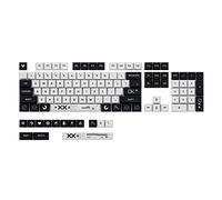 Lot de 118 touches noires et blanches imprimées en PBT pour claviers mécaniques, commutateurs MX, touches de sublimation PBT