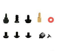 Lot de 118 vis de réparation pour ordinateur - Assortiment de fixations en acier pour boîtier de PC, système de refroidissement de lecteur de carte mère, tête cylindrique noire, rainure profonde pour