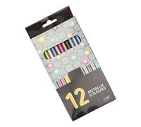 Lot de 12/18/24 crayons de couleur métallisés pour dessin et croquis de couleur métallique