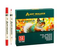 Lot de 12/24/36 marqueurs acryliques à double pointe pour scrapbooking, journal, calendrier, planificateur, fabrication de cartes, fournitures d'artiste