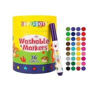 Lot de 12/24/36 marqueurs aquarelles lavables pour livres de coloriage, scrapbooking, fabrication de cartes, dessin, marqueurs lavables pour enfants à pointe large