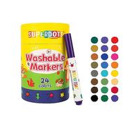 Lot de 12/24/36 marqueurs aquarelles lavables pour livres de coloriage, scrapbooking, fabrication de cartes, dessin, marqueurs lavables pour enfants à pointe large