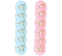 Lot de 12/24 badges de découverte unisexe pour bébé, accessoires de douche, en fer blanc, décoration de fête amusante, One Size, Comme décrit