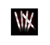 Lot de 12/24 bâtons Lumineux colorés RGB LED en Mousse, Tubes Lumineux for fêtes d'anniversaire, Mariages et Autres Occasions spéciales.(12pcs White)