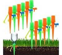 Lot de 12/24 dispositifs d'arrosage automatique en pot avec débit d'eau réglable avec interrupteur de contrôle goutte à goutte, pointes d'arrosage automatique pour plantes d'intérieur et d'extérieur
